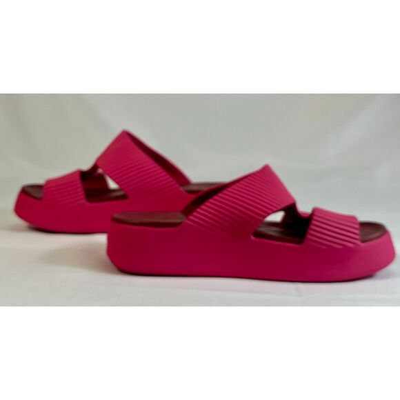 Crocs Women's Getaway Platform H-Strap Sandals Wedge for Women 8  Bright Pink - Picture 4 of 7